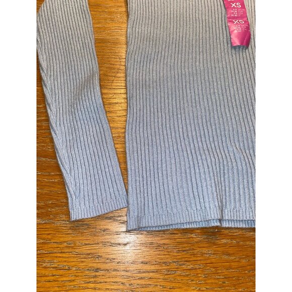 Blue Ribbed Turtleneck Sweater XS Womens - Picture 3 of 3